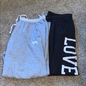 PINK grey and black sweatpants sets